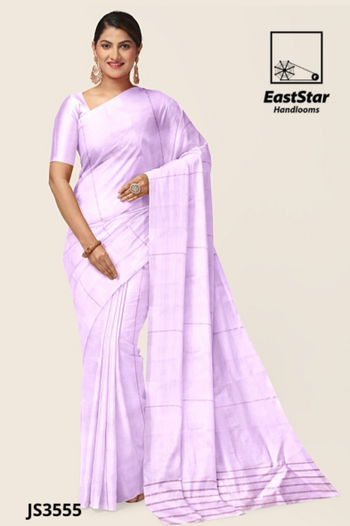 Light Lavender Handloom Silk Saree JS3555 Light Lavender Handloom Silk Saree JS3555