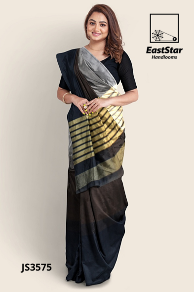 Multi Colour Handloom Silk Saree JS3575