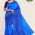 Blue Purple Handloom Silk Saree JS3582