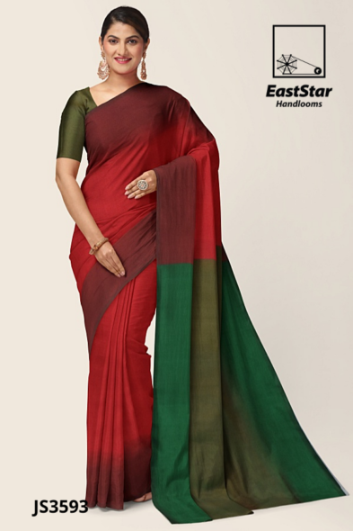 Maroon Red Handloom Silk Saree JS3593