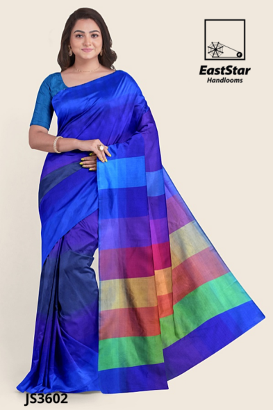 Multi Colour Handloom Silk Saree JS3602