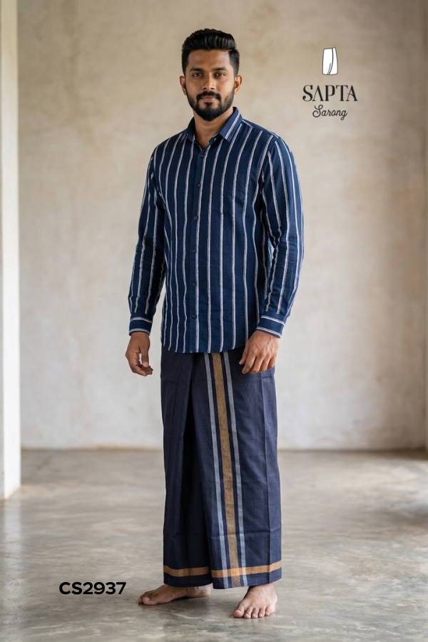 Black striped SAPTA Sarong CS2937 Black striped SAPTA Sarong CS2937