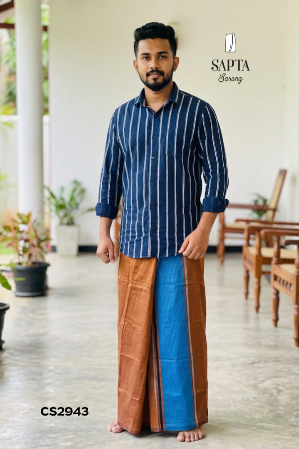 Blue panel sarong SAPTA Sarong CS2943 Blue panel sarong SAPTA Sarong CS2943