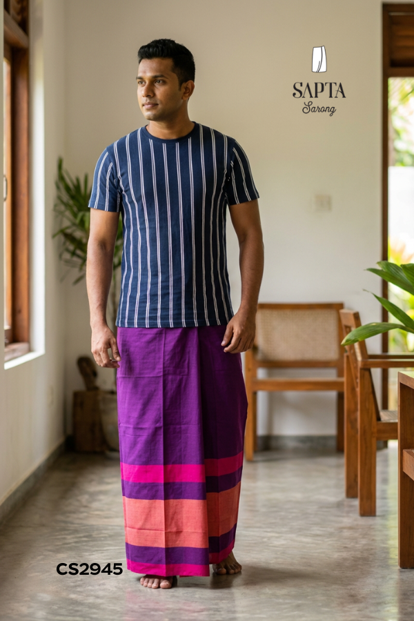 Purple ankle SAPTA Handloom Sarong CS2945 Purple ankle SAPTA Handloom Sarong CS2945