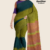 Teal Olive Green Handloom Cotton Saree DC3512