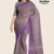 Grey Lavender Handloom Cotton Saree DC3514
