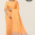 Light Orange Handloom Cotton Saree DC3521