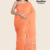 Peach Orange Handloom Cotton Saree DC3525