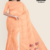 Peach Handloom Embroidery Cotton Saree EMC2116