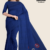 Deep Blue Handloom Embroidery Cotton Saree EMC2119