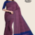 Dark Mauve Handloom Embroidery Cotton Saree EMC2134