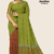 Olive Green-Rust Brown Handloom Cotton Saree FC1366