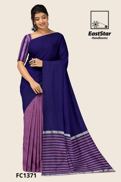 Purple Mauve Handloom Cotton Saree FC1371