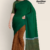 Green Brown Handloom Cotton Saree FC1373