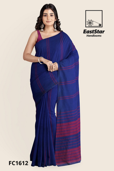 Royal Blue Handloom Cotton Saree FC1612