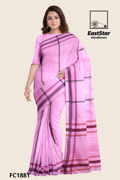 Pink  Handloom Cotton Saree FC1881
