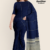 Navy Blue Handloom Cotton Saree FC2163