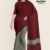 Maroon Gray Handloom Cotton Saree FC2179