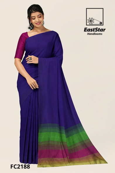Purple Handloom Cotton Saree FC2188