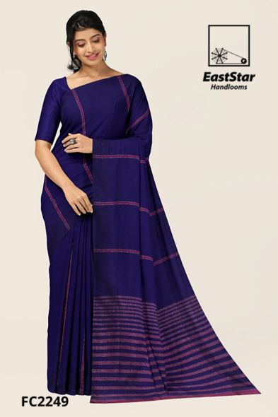 Purple Handloom Cotton Saree FC2249