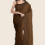 Solid Brown Handloom Cotton Saree FC2412