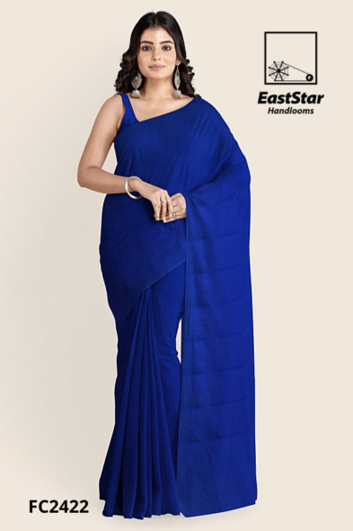 Royal Blue Handloom Cotton Saree FC2422