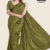 Olive Green  Handloom Silk Saree JS2552