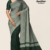 Dark Green Gray Handloom Silk Saree JS3538