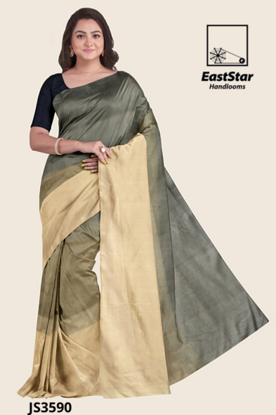 Multi Colour Handloom Silk Saree JS3590
