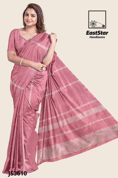 Pink Handloom Silk Saree JS3610