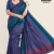 Teal Purple Handloom Silk Saree JS3615