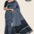 Slate Gray Handloom Silk Saree JS3655