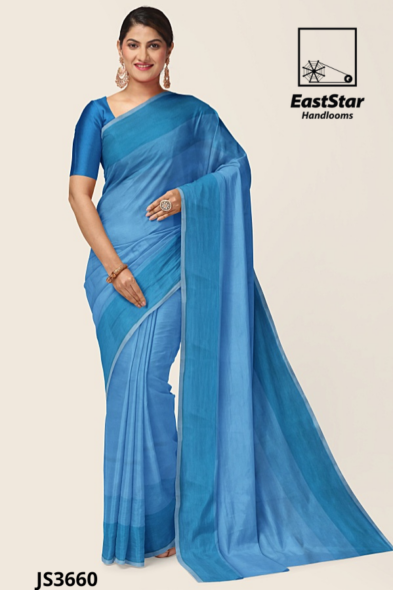 Blue Handloom Silk Saree JS3660