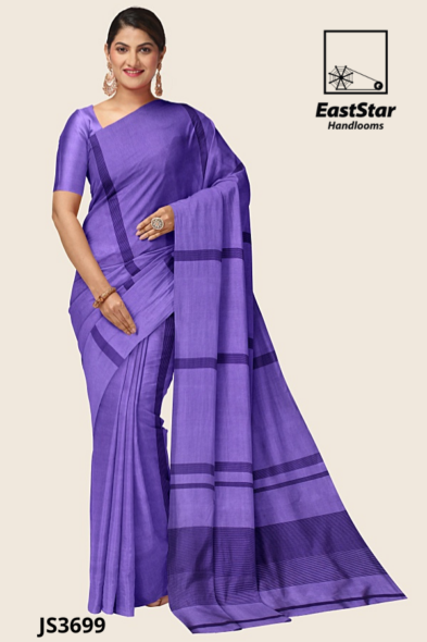 Purple Handloom Silk Saree JS3699