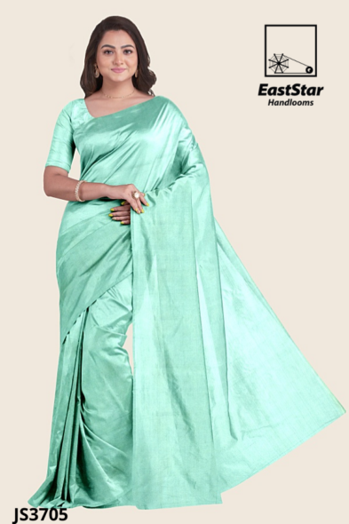 Mint Green Handloom Silk Saree JS3705