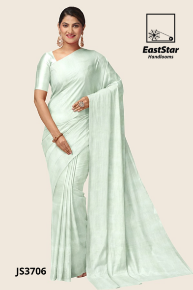 Mint Green Handloom Silk Saree JS3706