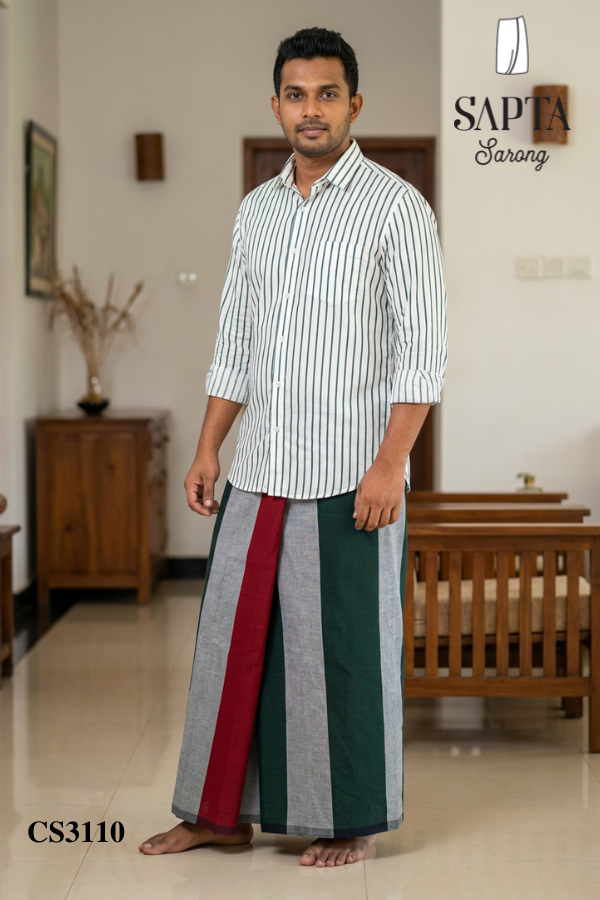 Colorful SAPTA Handloom Cotton Sarong CS3110
