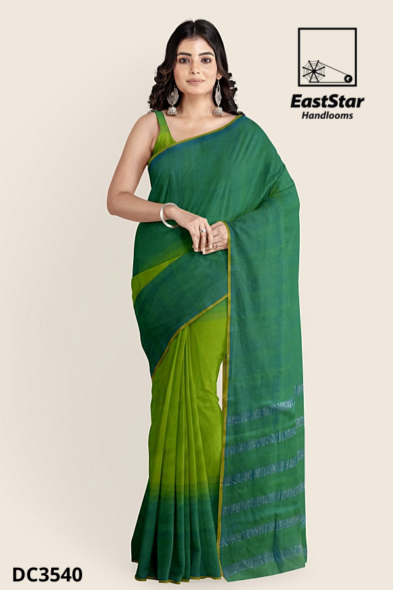Green Handloom Cotton Saree DC3540