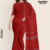 Red Handloom Cotton Saree DC3561