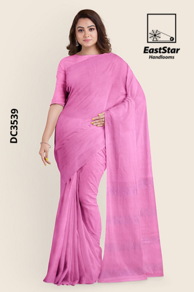 Light Pink Handloom Cotton Saree DC3539
