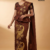 Brown Handloom Embroidery Cotton Saree EMC2154