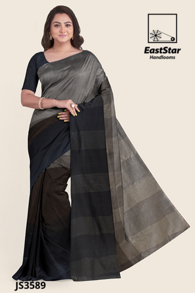 Multi Colour Handloom Silk Saree JS3589