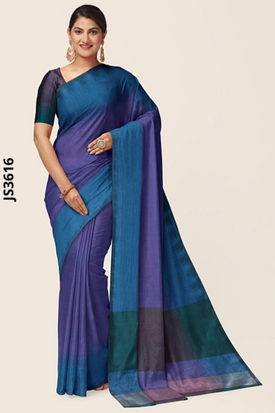 Multi Colour  Handloom Silk Saree JS3616