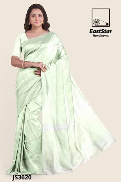 Mint green Handloom Silk Saree JS3620