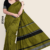 Olive-green Handloom Silk Saree JS3644