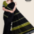 Black Handloom Silk Saree JS3649