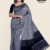 Gray & Black Handloom Silk Saree JS3650