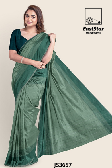Sea Green  Handloom Silk Saree JS3657