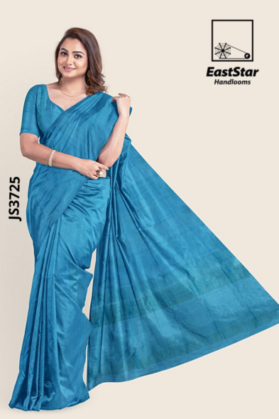 Blue Handloom Silk Saree JS3725