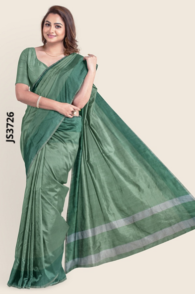 Sage Green  Handloom Silk Saree JS3726
